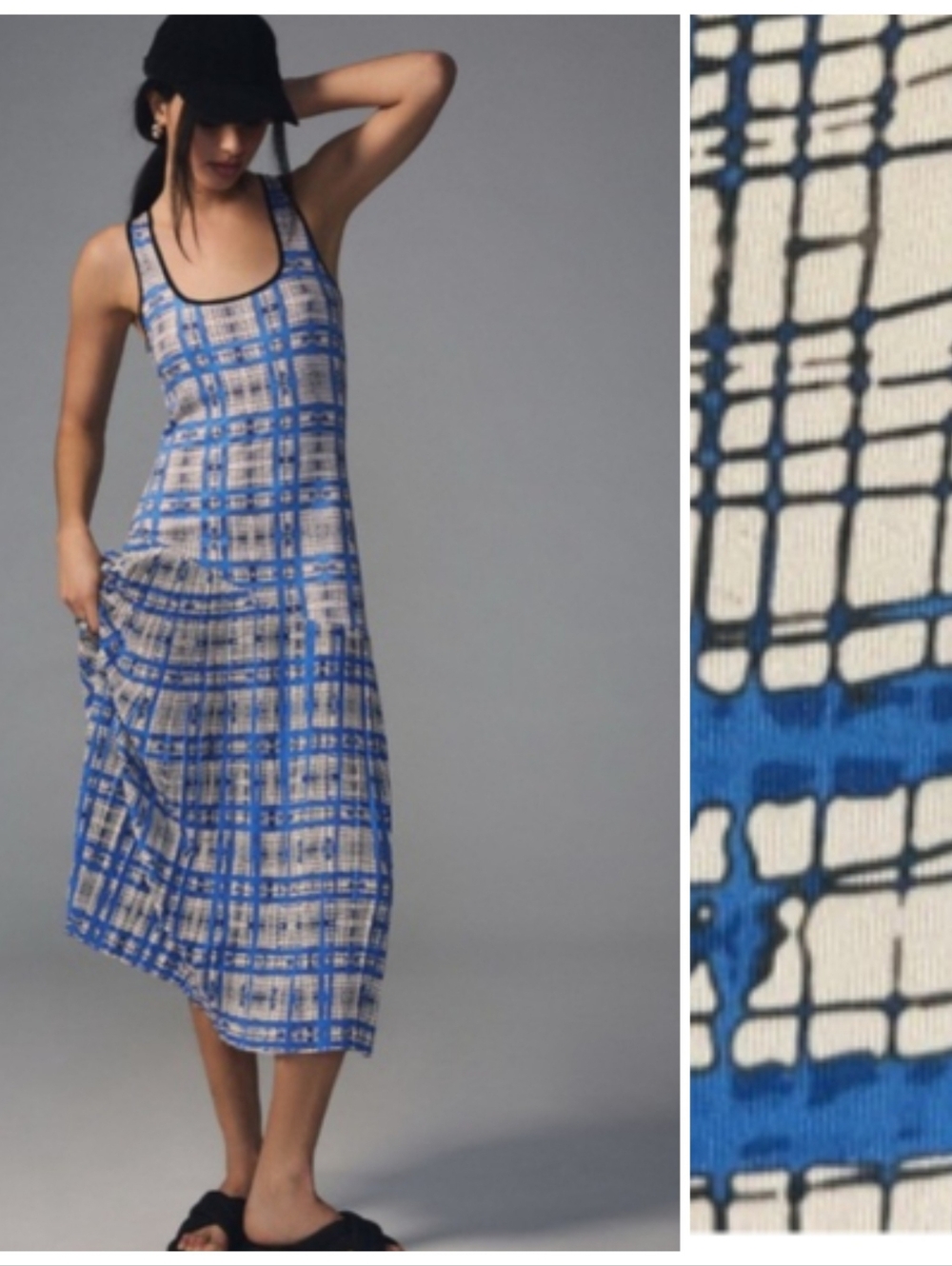 Nwpt Anthropologie Dhruv Kapoor Plaid Varsity Drop Waist Tennis Pleated Dress M